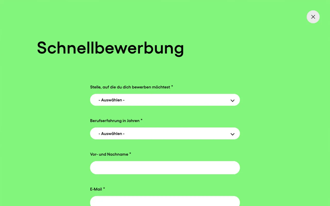 Screenshot eines Website Bereichs von Drei Architekten